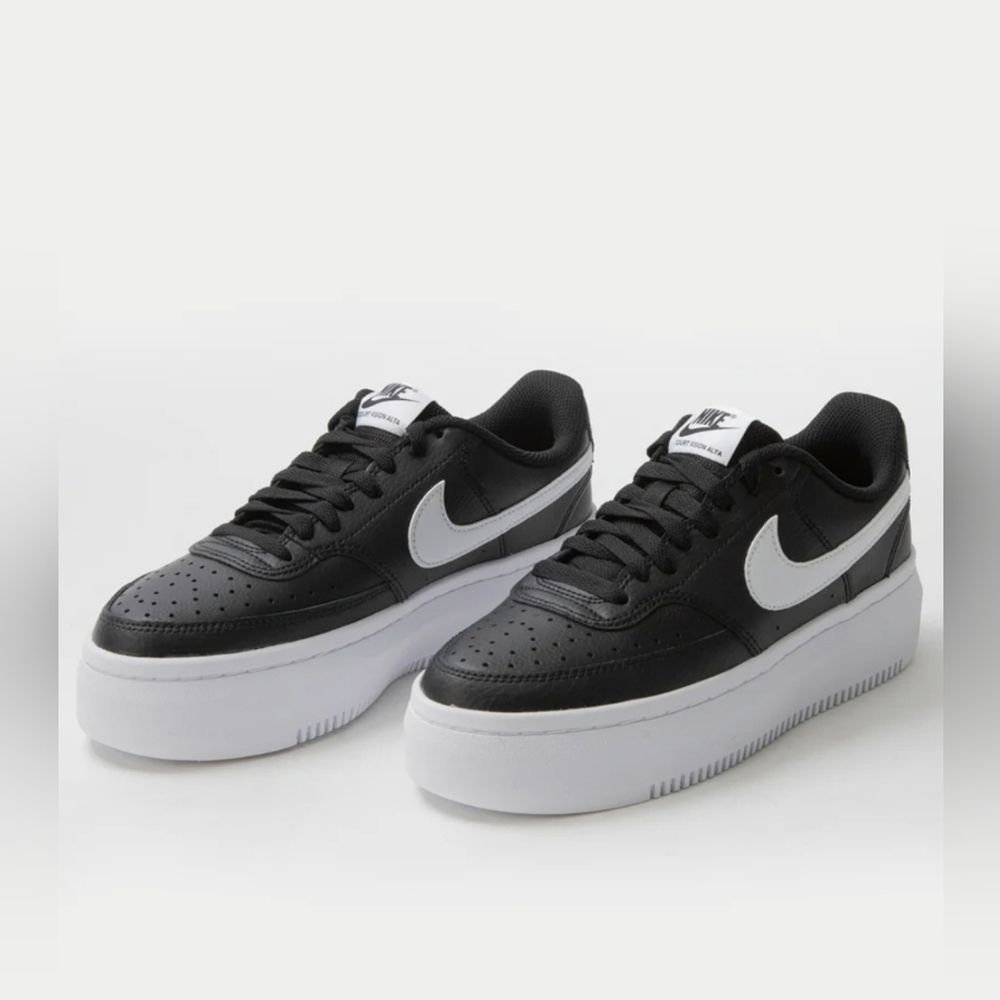 Women Nike Court Vision Alta LTR Black/White  (DM0113 002 ), Sz 9